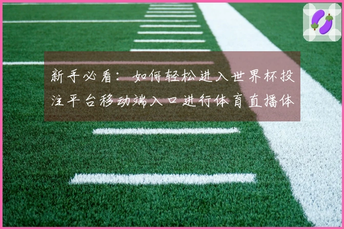 新手必看：如何轻松进入世界杯投注平台移动端入口进行体育直播体验